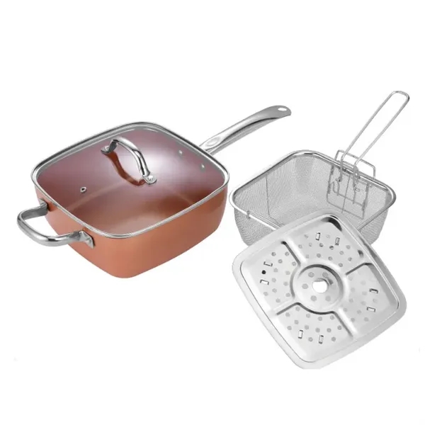 Non-Stick Copper Square Pan Set - Non-Stick Copper Square Pan Set - Image 0 of 3