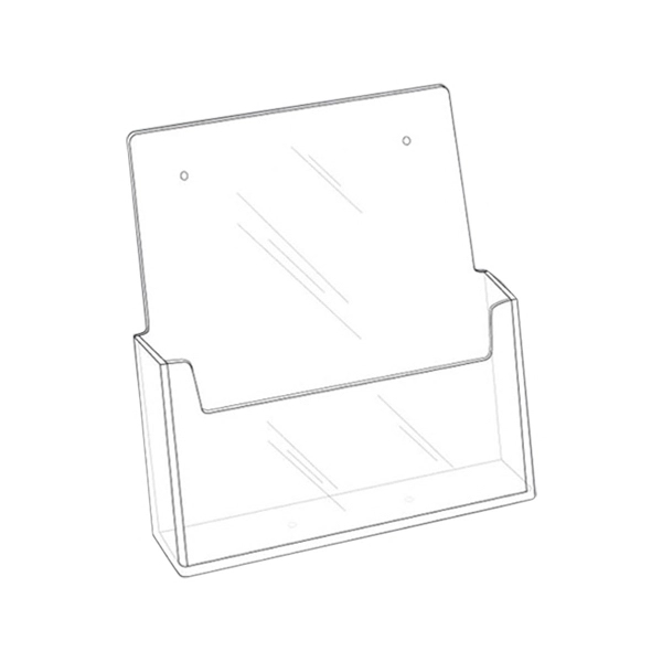 Wall Mount Acrylic Brochure Holder for 8.5"W Literature