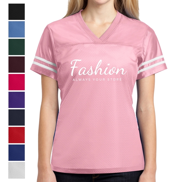 Sport-Tek® PosiCharge® Women's Replicated Sports Jersey - Sport-Tek® PosiCharge® Women's Replicated Sports Jersey - Image 0 of 11