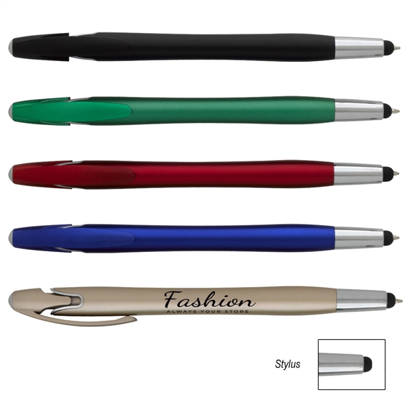 Plastic Pen with Stylus - Plastic Pen with Stylus - Image 0 of 5