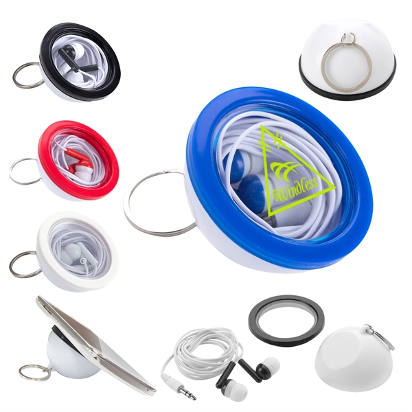 Convenient Earbuds Holder with Mobile Stand - Convenient Earbuds Holder with Mobile Stand - Image 0 of 7