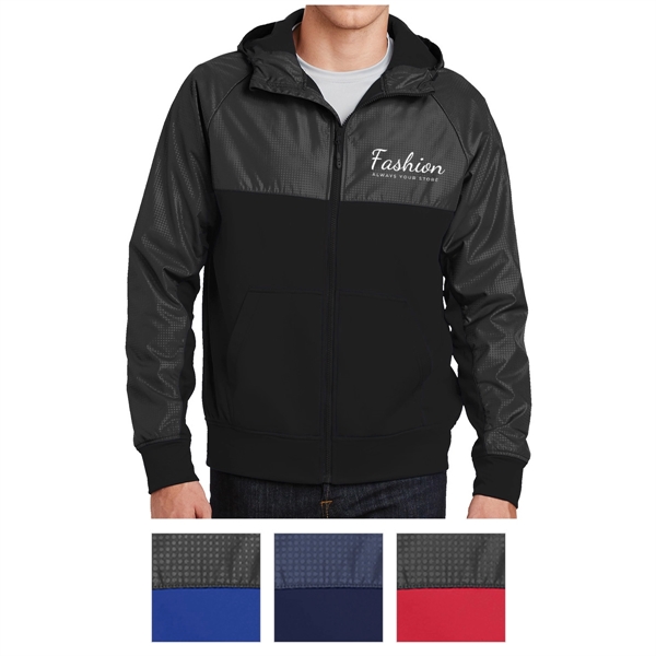 Embossed Moisture-Wicking Full Zipper Jacket - Embossed Moisture-Wicking Full Zipper Jacket - Image 0 of 4
