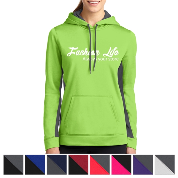 Sport-on Ladies' Colorblock Hooded Pullover - Sport-on Ladies' Colorblock Hooded Pullover - Image 0 of 9