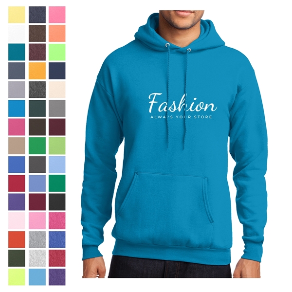 Port & Company® Core-Fleeced Hoodie Sweatshirt - Port & Company® Core-Fleeced Hoodie Sweatshirt - Image 0 of 46