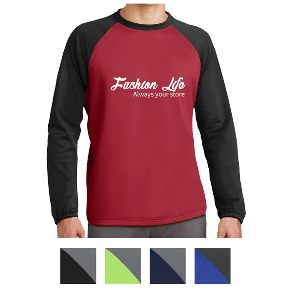 Raglan Crewneck Shirt with Colorblock Design - Raglan Crewneck Shirt with Colorblock Design - Image 0 of 5