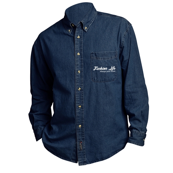 Long Sleeve Denim Shirt - Long Sleeve Denim Shirt - Image 0 of 2