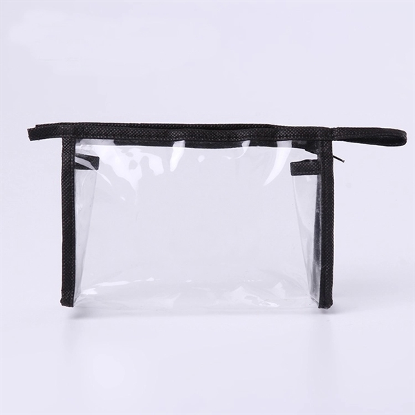 Vinyl Cosmetic Bag with Non-woven Edge - Vinyl Cosmetic Bag with Non-woven Edge - Image 1 of 3