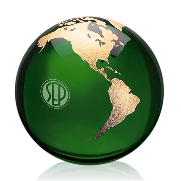 Globe Paperweight - Green - Globe Paperweight - Green - Image 1 of 15