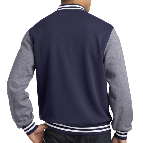 Sport-Tek® Fleece-Made Varsity Jacket - Sport-Tek® Fleece-Made Varsity Jacket - Image 4 of 14