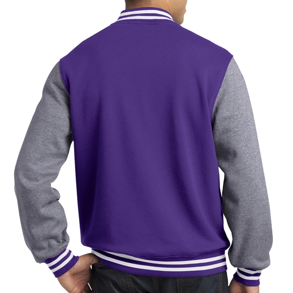 Sport-Tek® Fleece-Made Varsity Jacket - Sport-Tek® Fleece-Made Varsity Jacket - Image 13 of 14