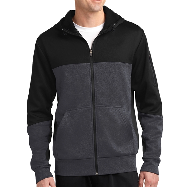 Sport-Tek® Colorblocked Zippered Hoodie Jacket - Sport-Tek® Colorblocked Zippered Hoodie Jacket - Image 1 of 5