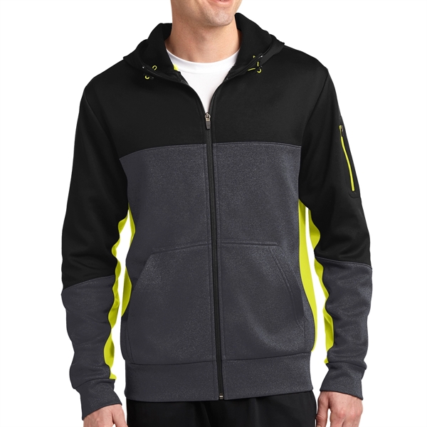 Sport-Tek® Colorblocked Zippered Hoodie Jacket - Sport-Tek® Colorblocked Zippered Hoodie Jacket - Image 2 of 5