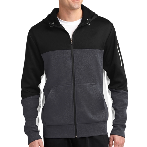 Sport-Tek® Colorblocked Zippered Hoodie Jacket - Sport-Tek® Colorblocked Zippered Hoodie Jacket - Image 5 of 5