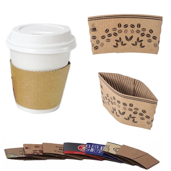 Corrugated Kraft Paper Cup Sleeve Fits 8oz Cup
