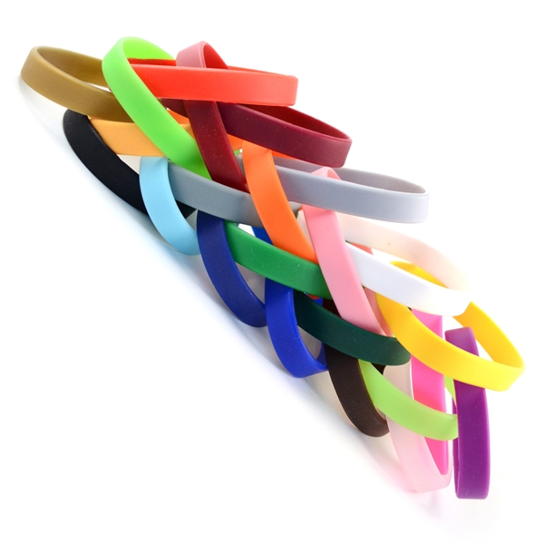 Mini 1/4" Debossed Silicone Wristband - Mini 1/4" Debossed Silicone Wristband - Image 1 of 1