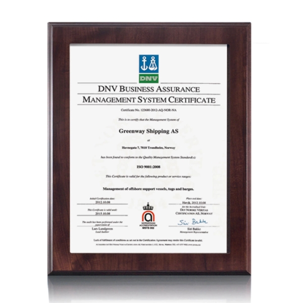 Custom Dovercourt Cretificate Frame