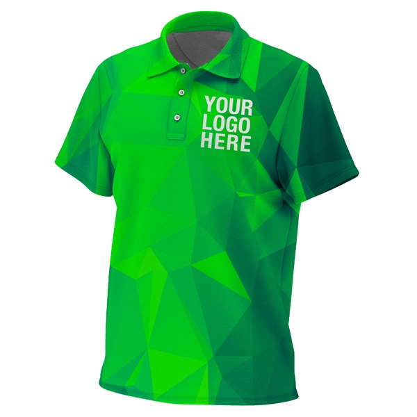 Men's Polo Shirts Dye Sublimated. Custom Golf Polo's. - Men's Polo Shirts Dye Sublimated. Custom Golf Polo's. - Image 1 of 10
