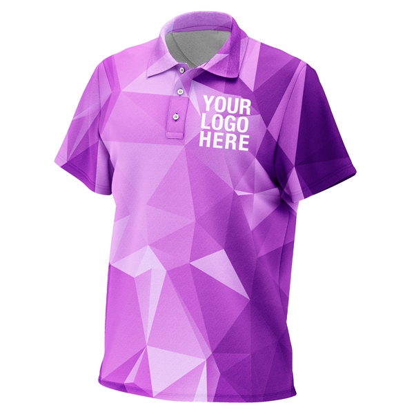 Men's Polo Shirts Dye Sublimated. Custom Golf Polo's. - Men's Polo Shirts Dye Sublimated. Custom Golf Polo's. - Image 4 of 10