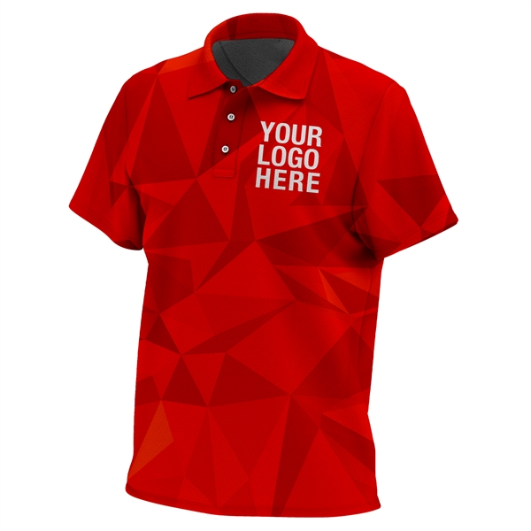 Men's Polo Shirts Dye Sublimated. Custom Golf Polo's. - Men's Polo Shirts Dye Sublimated. Custom Golf Polo's. - Image 7 of 10