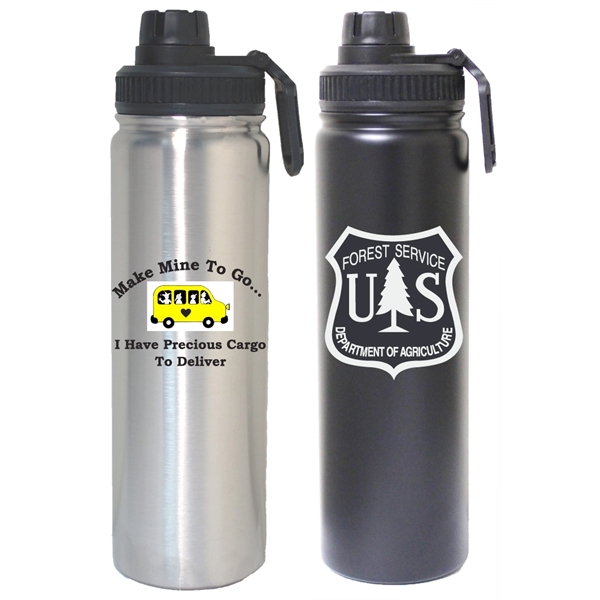 Vacuum insulated sports bottle w/ twist on lid/spout - Vacuum insulated sports bottle w/ twist on lid/spout - Image 0 of 4