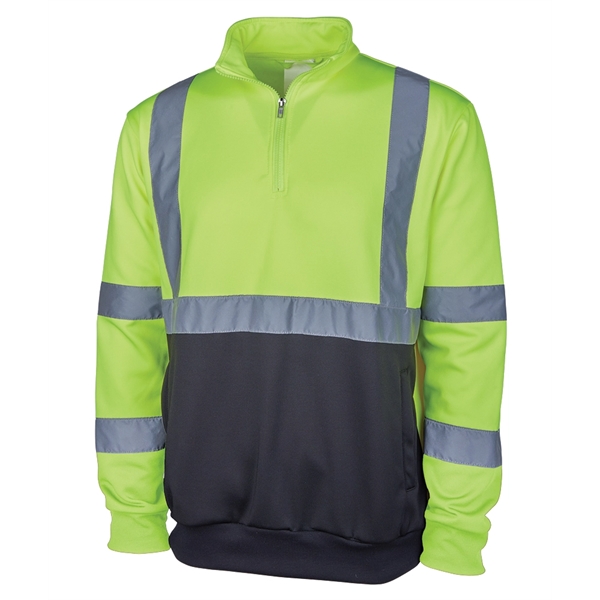 Quarter Zip Hi-Vis Sweatshirt - Quarter Zip Hi-Vis Sweatshirt - Image 3 of 4