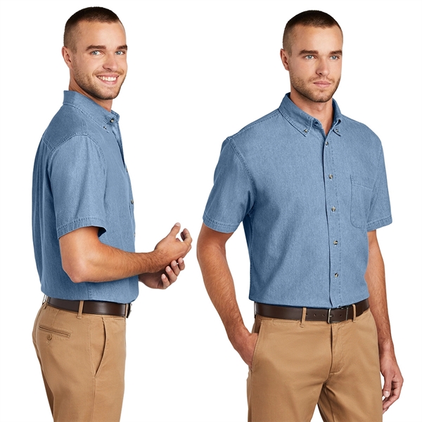 Port & Company® - Short Sleeve Value Denim Shirt - Port & Company® - Short Sleeve Value Denim Shirt - Image 1 of 2
