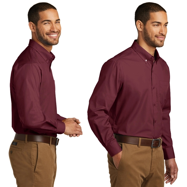 Port Authority® Long Sleeve Carefree Poplin Shirt - Port Authority® Long Sleeve Carefree Poplin Shirt - Image 1 of 10