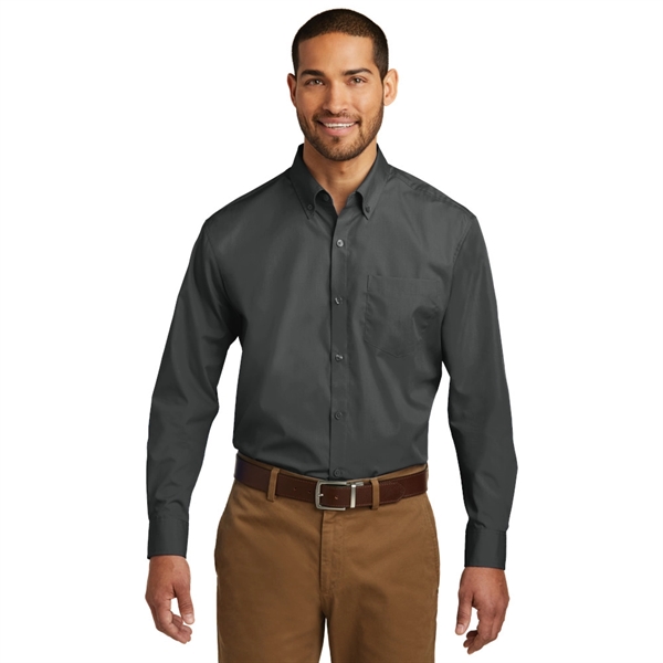 Port Authority® Long Sleeve Carefree Poplin Shirt - Port Authority® Long Sleeve Carefree Poplin Shirt - Image 5 of 10