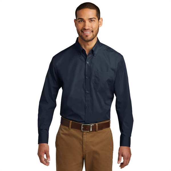 Port Authority® Long Sleeve Carefree Poplin Shirt - Port Authority® Long Sleeve Carefree Poplin Shirt - Image 8 of 10