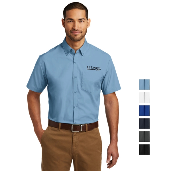 Port Authority® Short Sleeve Carefree Poplin Shirt - Port Authority® Short Sleeve Carefree Poplin Shirt - Image 0 of 6