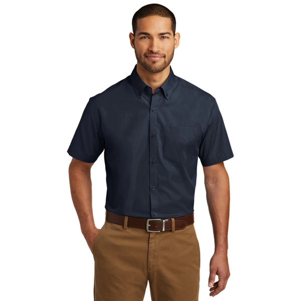 Port Authority® Short Sleeve Carefree Poplin Shirt - Port Authority® Short Sleeve Carefree Poplin Shirt - Image 4 of 6