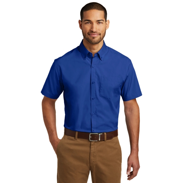 Port Authority® Short Sleeve Carefree Poplin Shirt - Port Authority® Short Sleeve Carefree Poplin Shirt - Image 3 of 6