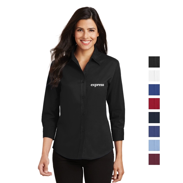 Port Authority® Women's 3/4-Sleeve Easy Care Shirt - Port Authority® Women's 3/4-Sleeve Easy Care Shirt - Image 0 of 8