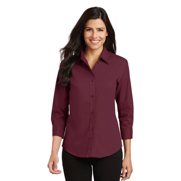 Port Authority® Women's 3/4-Sleeve Easy Care Shirt - Port Authority® Women's 3/4-Sleeve Easy Care Shirt - Image 8 of 8