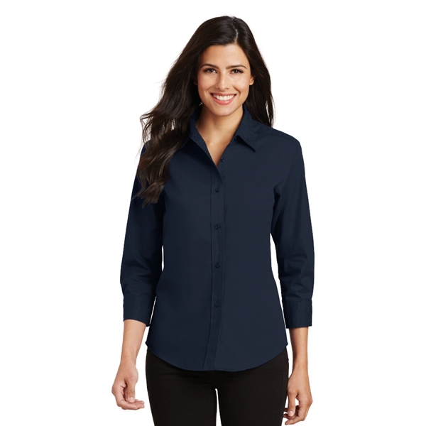 Port Authority® Women's 3/4-Sleeve Easy Care Shirt - Port Authority® Women's 3/4-Sleeve Easy Care Shirt - Image 5 of 8
