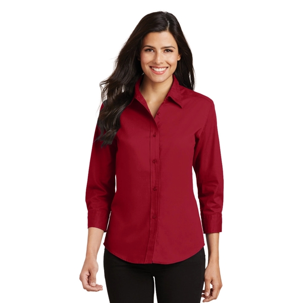 Port Authority® Women's 3/4-Sleeve Easy Care Shirt - Port Authority® Women's 3/4-Sleeve Easy Care Shirt - Image 4 of 8