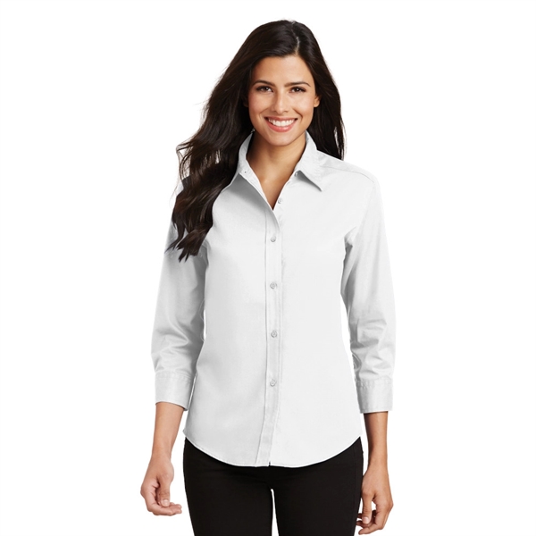 Port Authority® Women's 3/4-Sleeve Easy Care Shirt - Port Authority® Women's 3/4-Sleeve Easy Care Shirt - Image 2 of 8