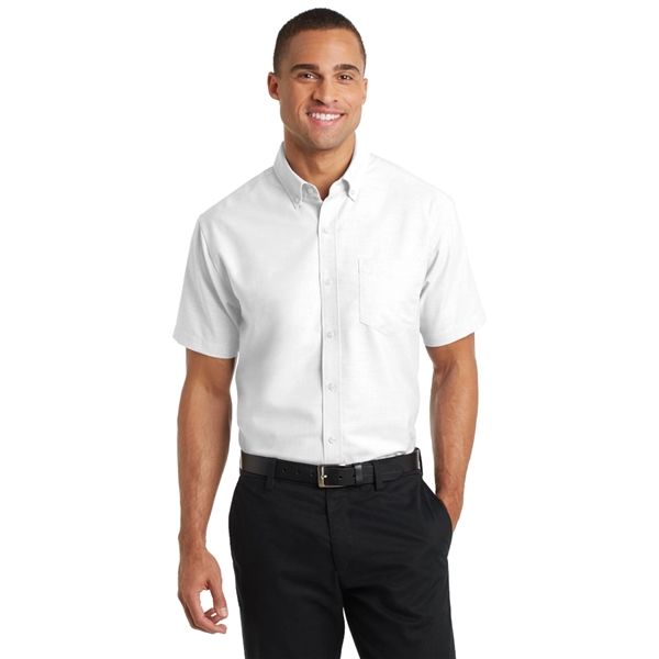Port Authority® Short Sleeve SuperPro™ Oxford Shirt - Port Authority® Short Sleeve SuperPro™ Oxford Shirt - Image 2 of 4