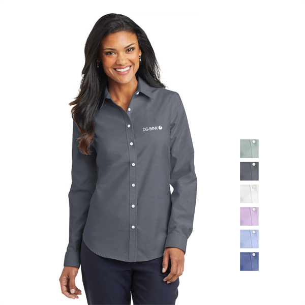 Port Authority® Women's SuperPro™ Oxford Shirt - Port Authority® Women's SuperPro™ Oxford Shirt - Image 0 of 6