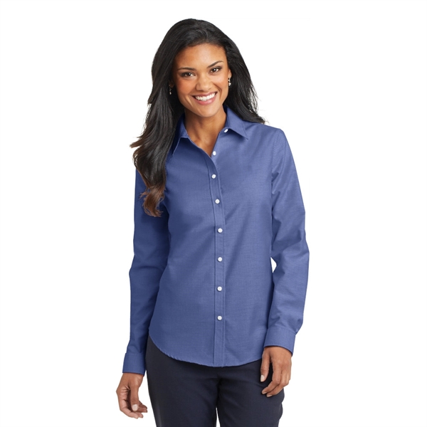 Port Authority® Women's SuperPro™ Oxford Shirt - Port Authority® Women's SuperPro™ Oxford Shirt - Image 5 of 6