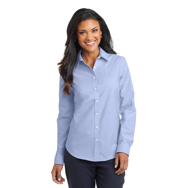 Port Authority® Women's SuperPro™ Oxford Shirt - Port Authority® Women's SuperPro™ Oxford Shirt - Image 4 of 6