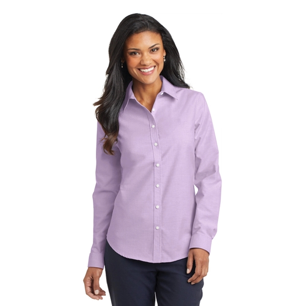 Port Authority® Women's SuperPro™ Oxford Shirt - Port Authority® Women's SuperPro™ Oxford Shirt - Image 3 of 6