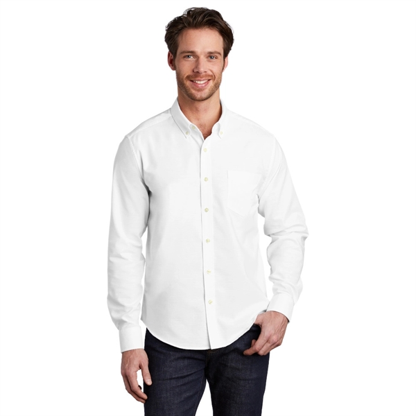 Port Authority® Untucked Fit SuperPro™ Oxford Shirt - Port Authority® Untucked Fit SuperPro™ Oxford Shirt - Image 4 of 4