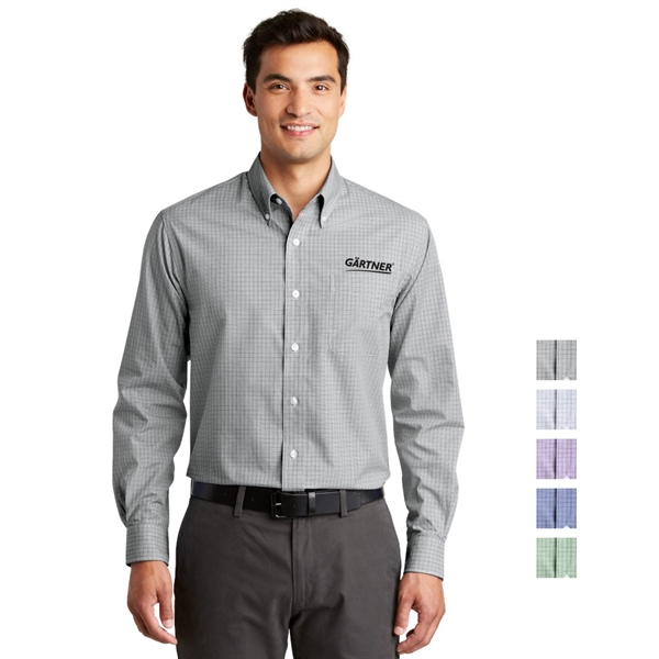 Port Authority® Plaid Pattern Easy Care Shirt - Port Authority® Plaid Pattern Easy Care Shirt - Image 0 of 3