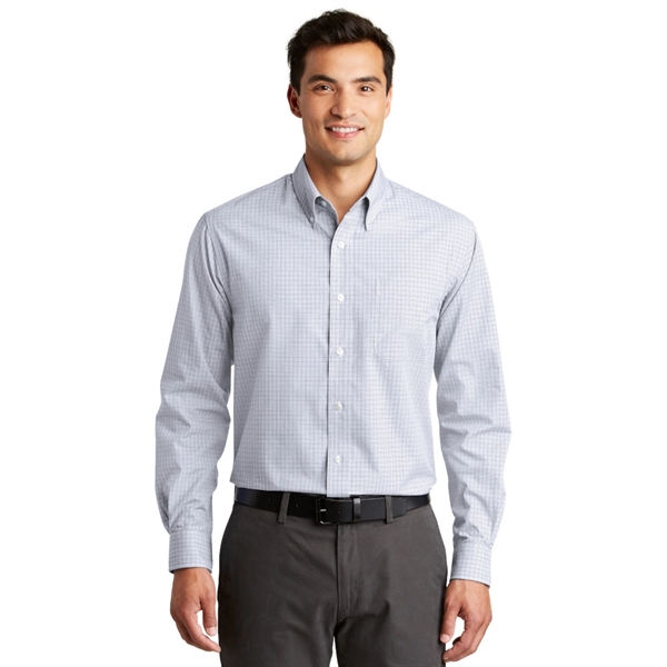 Port Authority® Plaid Pattern Easy Care Shirt - Port Authority® Plaid Pattern Easy Care Shirt - Image 2 of 3