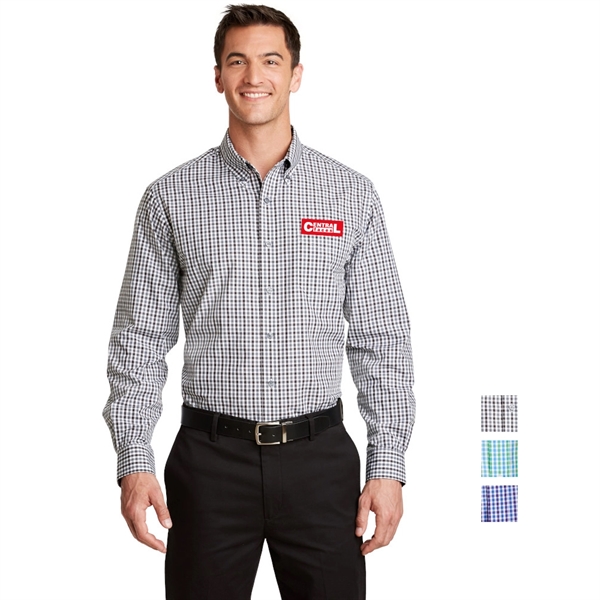 Port Authority® Long Sleeve Gingham Easy Care Shirt - Port Authority® Long Sleeve Gingham Easy Care Shirt - Image 0 of 3
