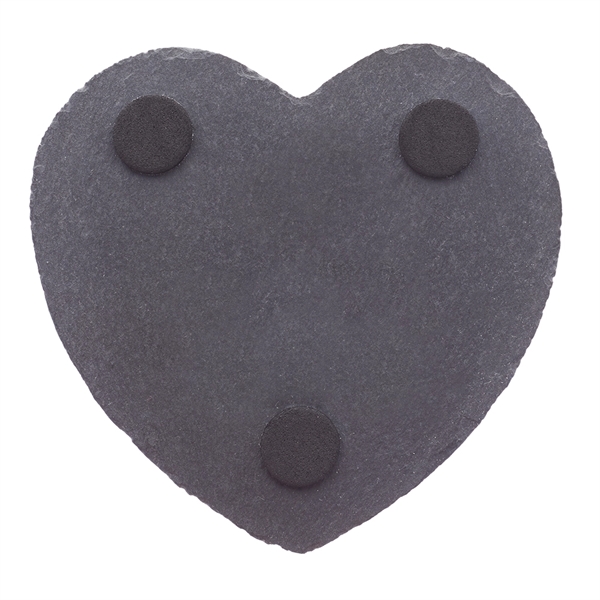 Heart Shaped Slate Coaster w/ Custom Logo & EVA Bottom Pad - Heart Shaped Slate Coaster w/ Custom Logo & EVA Bottom Pad - Image 1 of 2