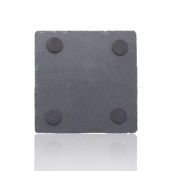 Square Slate Coaster w/ Custom Imprint & EVA Bottom Pad - Square Slate Coaster w/ Custom Imprint & EVA Bottom Pad - Image 1 of 1