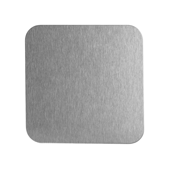 Steel 6 Piece Square Coaster Set w/ Stand & Custom Imprint - Steel 6 Piece Square Coaster Set w/ Stand & Custom Imprint - Image 2 of 2