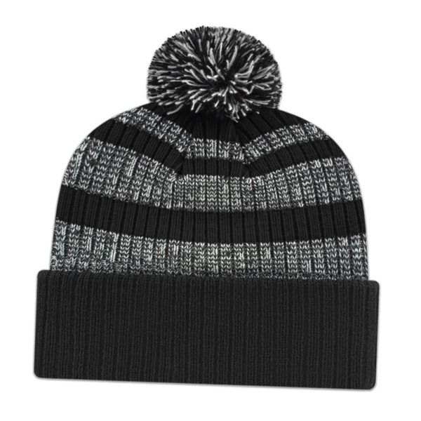 Heavy Ribbed Knit Toque with Cuff - Heavy Ribbed Knit Toque with Cuff - Image 2 of 4